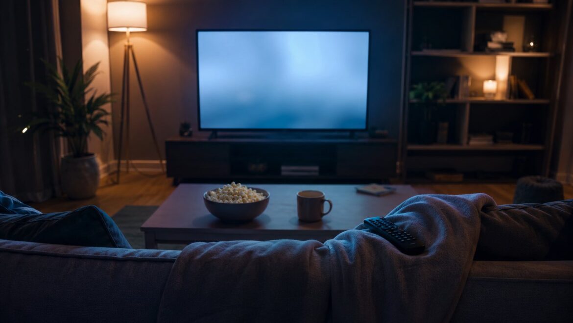 Sala de estar preparada para ver series